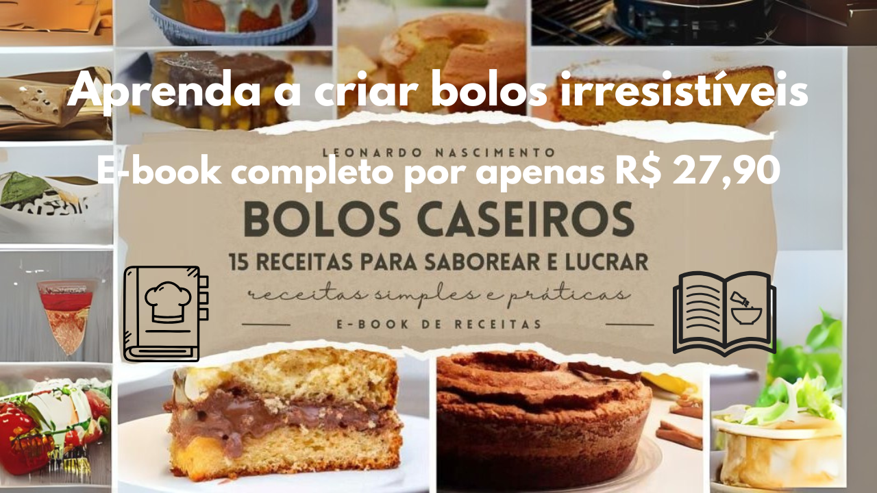 ebook de receitas de bolos caseiros